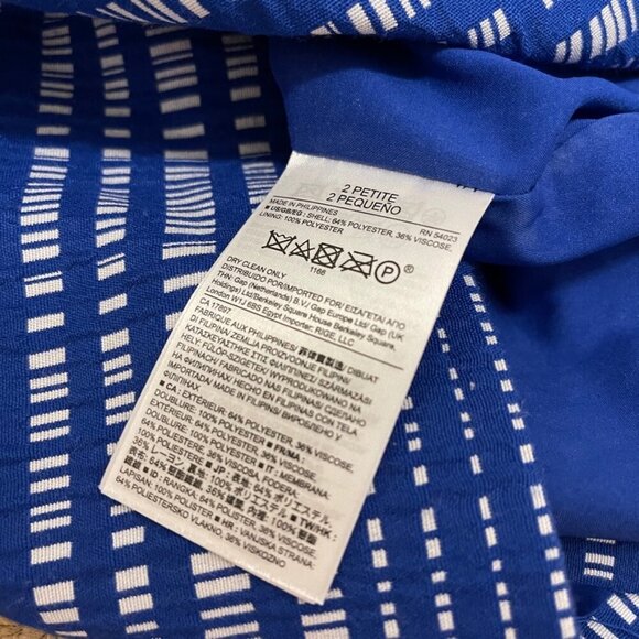 Banana Republic Cobalt Crosshatch Pencil Skirt Blue – Petite 2 - Picture 10 of 16